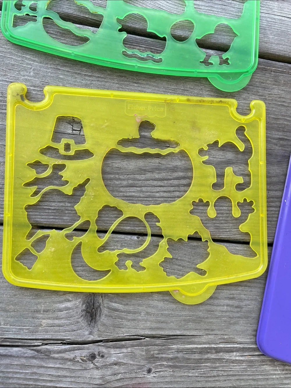 VNT 1995 Fisher-Price Fun Art Stencil Book Holiday Caddy